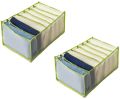 7 Grids Washable Wardrobe Clothes Organizer,Jeans Compartment Storage Box,Foldable Closet Drawer Organizer. 
