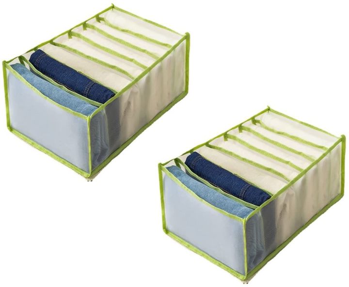 7%20Grids%20Washable%20Wardrobe%20Clothes%20Organizer,Jeans%20Compartment%20Storage%20Box,Foldable%20Closet%20Drawer%20Organizer%20-%20Image%204