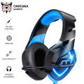 ONIKUMA Gaming Headset K1 B Pro Stereo Sound Noise Cancelling Mic Over Ears Gaming Headphone for Nintendo Switch Playstation 4 Laptop Smartphones and PC (Blue). 
