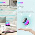 Rechargeable Mini Wireless Bluetooth Speaker Colorful Flame RGB Lights Wireless Mini Speaker Bluetooth Woofer Portable Speaker With Big Sound High Bass Woofer For Home , Mobile , PC Computer & Laptop - Supports SD Card , USB , FM Radio. 