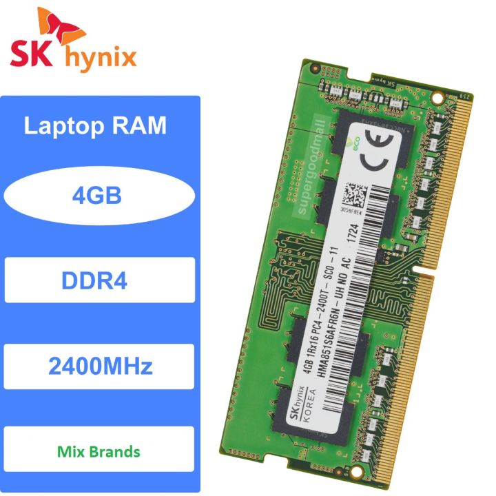 Laptop Ram 4GB DDR4 PC4-19200 2400MHz 260-pin SODIMM Ram Memory for Laptops Mix Brands