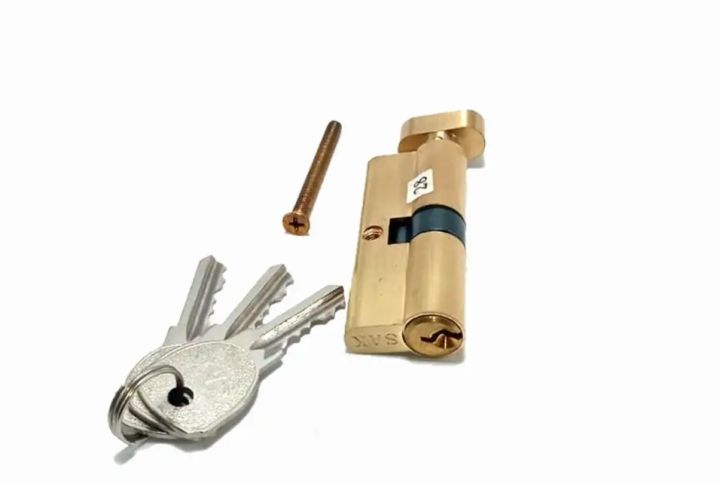 Handle Lock 68mm Cylinder, High Quality, Brass Cylinder