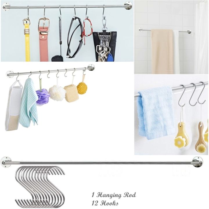 Wall%20Mount%20Washroom%20Bathroom%20Gadgets%20Laundry%20Utensils%20Storage%20Hanging%20Hooks%20With%202%20Feet%20Rod%20-%20Image%204