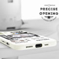 Hontinga for iPhone XS MAX Case Cartoon Magazine Style Side Design Back Cover Soft Square Edge Liquid Silicone Phone Cases. 
