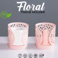 Unique and stylish Floral Round Shape Tissue holder for kitchen living room bathroom drawing room car office Tissue Organizer Napkin Holder  Tissue Role Holder Box Tissue roll stand. 