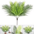 Artificial Palm Tree Leaves Multi Headed Faux Palm Fronds Tropical Large Realistic Palm Leaves - One Piece (Only Leaves) - 2 x 2 Feet. 