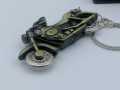 1Pcs Metal Stylish Bike Shape Design Key Chain Motor Car Key Ring - Black. 