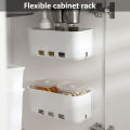 Storage Shelf Self-adhesive Kitchen Wall Hanging under Sink Organizer Storage Box. 