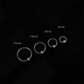 Small Size Piercing Hoop Silver Ball Nose Ring Silver Nath in Pure 92.5 Sterling Silver (2pcs). 
