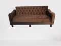 Sofa Combed Aram Design  3 Seater Stylish Emboss Tufting Brown Valvet & Colour Can be Customised {{ Special offer } Available. 