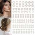 Arfa ideal collection Hair Pearls Stick On Self Adhesive Pearls Stickers Face Pearls Stickers for Hair Jing jewellery for girls. 