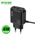 Erorex High Quality Charger, C-10 (3.1 Ampere) Dual USB Port With Micro Cable Pin_Erorex Charger. 