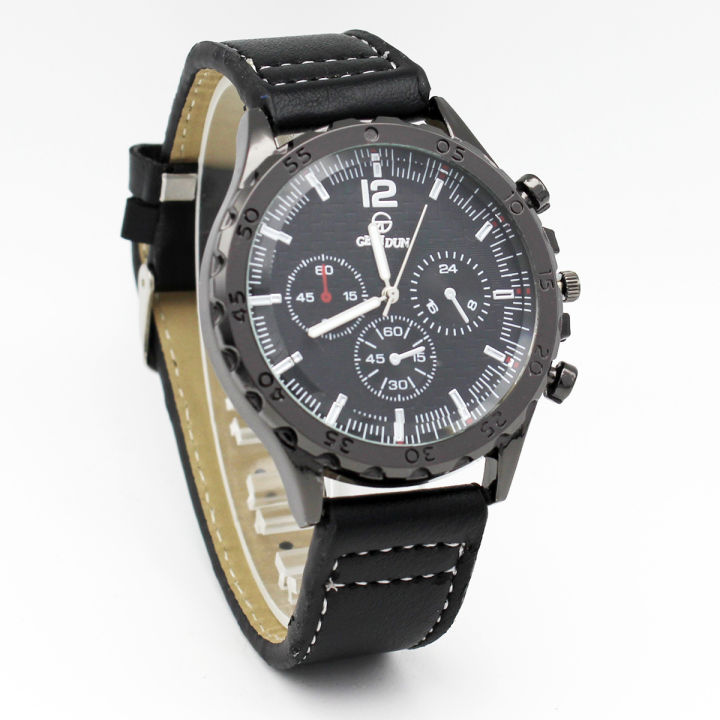 Foreign trade fashion simple men's watches, belt men's watches, casual business sports men's watches, student watches one piece dropshipping