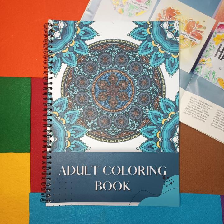 MyKitab - Adult coloring book - Mandala art-A4- Blue by Mykitab
