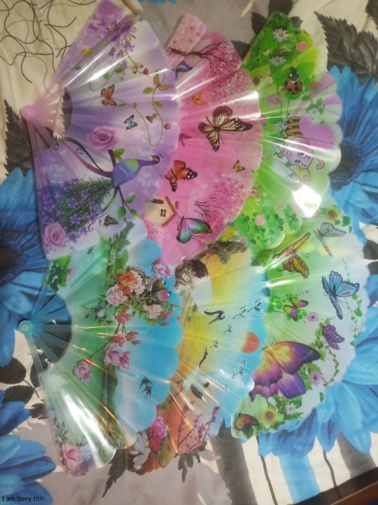 Random 1 Pcs Chinese Style Plastic hand fan Super High Quality Plastic