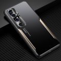 For Xiaomi Mi 10 5G Electroplated Metal Back Panel Soft TPU Bumper Double Shockproof Protective Cover Compatible case. 