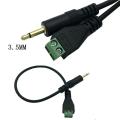 【All Of Me】3.5mm TS Mono Male 2 Pin Screw Terminal AUX Headphone Balum 0.3m. 