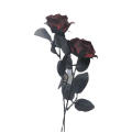 Artificial Gothic Black Rose Delicate Silk cloth Artificial Flowers Black color Decorative Valentine Roses for Home decoration. 