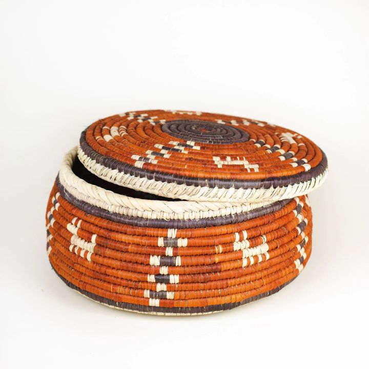 Handwoven Date Palm Leaf Storage Basket