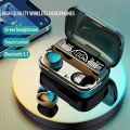M10 TWS Airpods _ with Super Sound & High Quality Touch Sensors True Stereo Headphones with Built in Mic 10m Transmission Bluetooth Wireless Earbuds , Charging Case Sport Headset for all Bluetooth Smart devices.. 