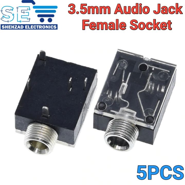 5PCS 3.5mm Stereo Audio Jack 5 Pin Female Socket