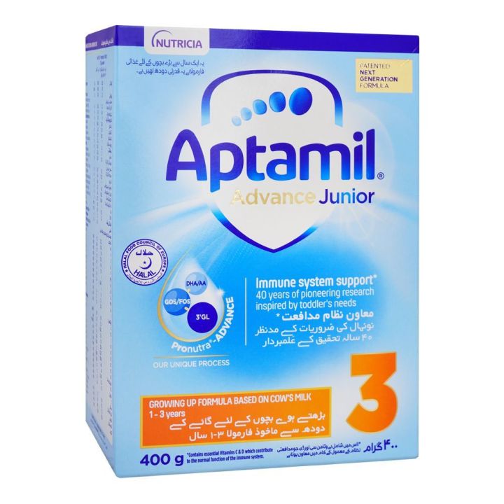 Aptamil Junior 3 Advance Growing Up Formula Box, 1-3 Years, 400g