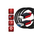 ORIGINAL Warner 1.2 Meter | Micro USB | Type C | Lightning Iphone |  3.0 Fast Charging + Data Cable For Samsung / HTC / Infinix / Xiaomi / Oppo / Huawei / Nokia / Lenovo / Android Phones - Colour Black & Red. 