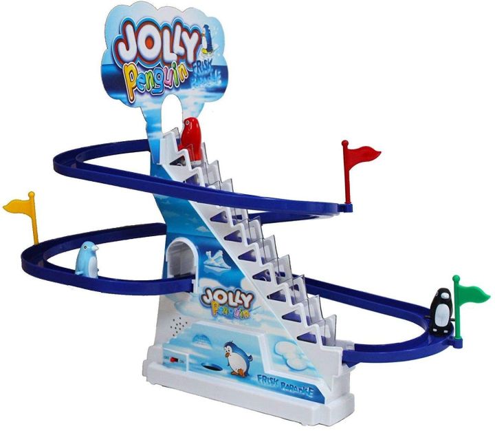 Toy Jolly Penguin Race and slide with Music