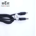 mTec C Type USB Data Cable for Normal and Safer Charge (Cotton Cable) (Standard Soze). 