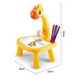 Children Projection Drawing Board LED Projector Drawing Table Toys Kids Projector Painting Board Desk Projection Painting Toy Graffiti Early Education Writing Board Household Erasable Toys. 