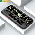UCUC for Samsung Galaxy A10S Back Cover Trendy DHL Label Frosted Transparent Hard Phone Case Thin Shockproof Full Cover Camera Protect Case. 