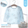 Baby pajamas baby summer ultra-thin cotton long-sleeved T-shirt top children's air-conditioning clothing boys and girls spring and autumn. 