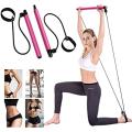 Portable Pilates Bar Kit with Exercise Resistance Band, Exercise Pilates Bar with Adjustable Foot Loop Toning Bar for Home Gym Workout. 