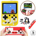 SUP 2 Player Game Box With Controller 400 In 1 Retro Video Game Rechargeable Portable Handheld Game Console Handheld Game PAD Gamebox for kids Connects with LCD / TV - Size Approx. 5 Inches - Yellow. 