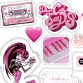 Pink Music Themed Ariana Grande Uncut A6 Sticker Sheet for Girls Kids Journal Scrapbook Phone Cover Laptop Notebook DIY Crafts. 