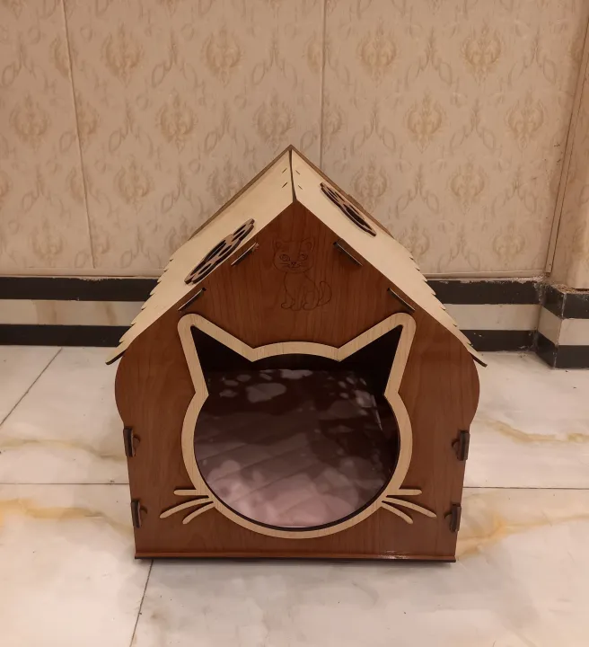 Cat%20house%20Wooden%20Single%20Story%20light%20brown%20model%20-%20Image%202