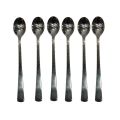Long Handle Teaspoon 18cm Doted Tea Spoon 6pcs pack 14 Guage Stainless Steel Spoon Coffee Stirring Spoons Kitchen Cutlery  Tableware.. 