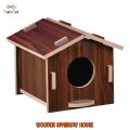 Premium Wooden Bird Cage Wall Mounted Brown. 