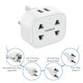 TESSAN Double Shaver Plug Adaptor UK with 2 USB 10A Fused USB Wall Socket Charger Adapter for Bathroom Electric Razor Toothbrush. 