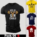 Pack of 4 GYM Workout T-shirts. 