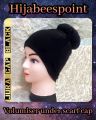 Women’s Black Jura Hijab Cap Volumizer Headwear for Modest Style. 