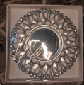Elegant 3-Piece Golden Decorative Wall Mirror Set for Home Room Decor. 
