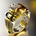 Creative Party Men Rings Square Shaped Design Rings For Men Wedding Ring Platinum Plated Zircon Male Jewelry Wholesale. 