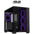 ASUS A32 PLUS TG ARGB ATX PC Case Supports 360mm radiators and 420mm graphics cards and pre-installed ARGB fans. 