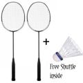 2 Badminton Rackets For adults with one feather Shuttles - Japanese. 