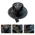 Creepy Cowboy Hat Halloween Costume Hat Western Style Hat Skull Cowboy Hat Stylish Ornament Halloween Cowboy Hat. 