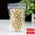 16x24cm 50Pcs/lot Clear Plastic Packaging Bag Zipper Ziplock Stand Up Pouch Snack Food Storage Packing Bag Polybag. 