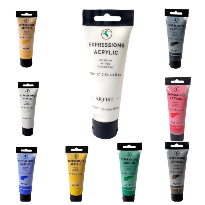 Expressions Acrylic Colours 75 ml Tube – Canvas & Craft Use | Daraz.pk