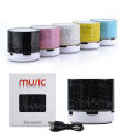 MP3 Player Wireless Mini Bluetooth Speaker with Rechargeable Battery, LED Light, SD Card, FM Radio, USB Support, Multi-Color Options. 
