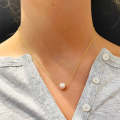 Korean Jewellery Golden Single Pearl Necklace | New Design | Trending Design | Never Fade | Beautiful Necklace Jewellery For Girls / Women. 